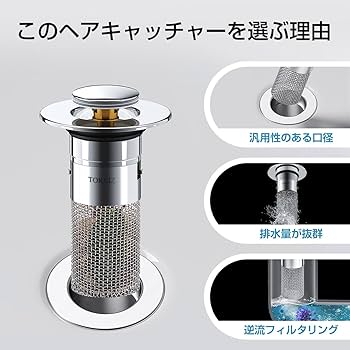 Amazon.co.jp: TOKAIZ ヘアキャッチャー 予備ネット付き 排水溝