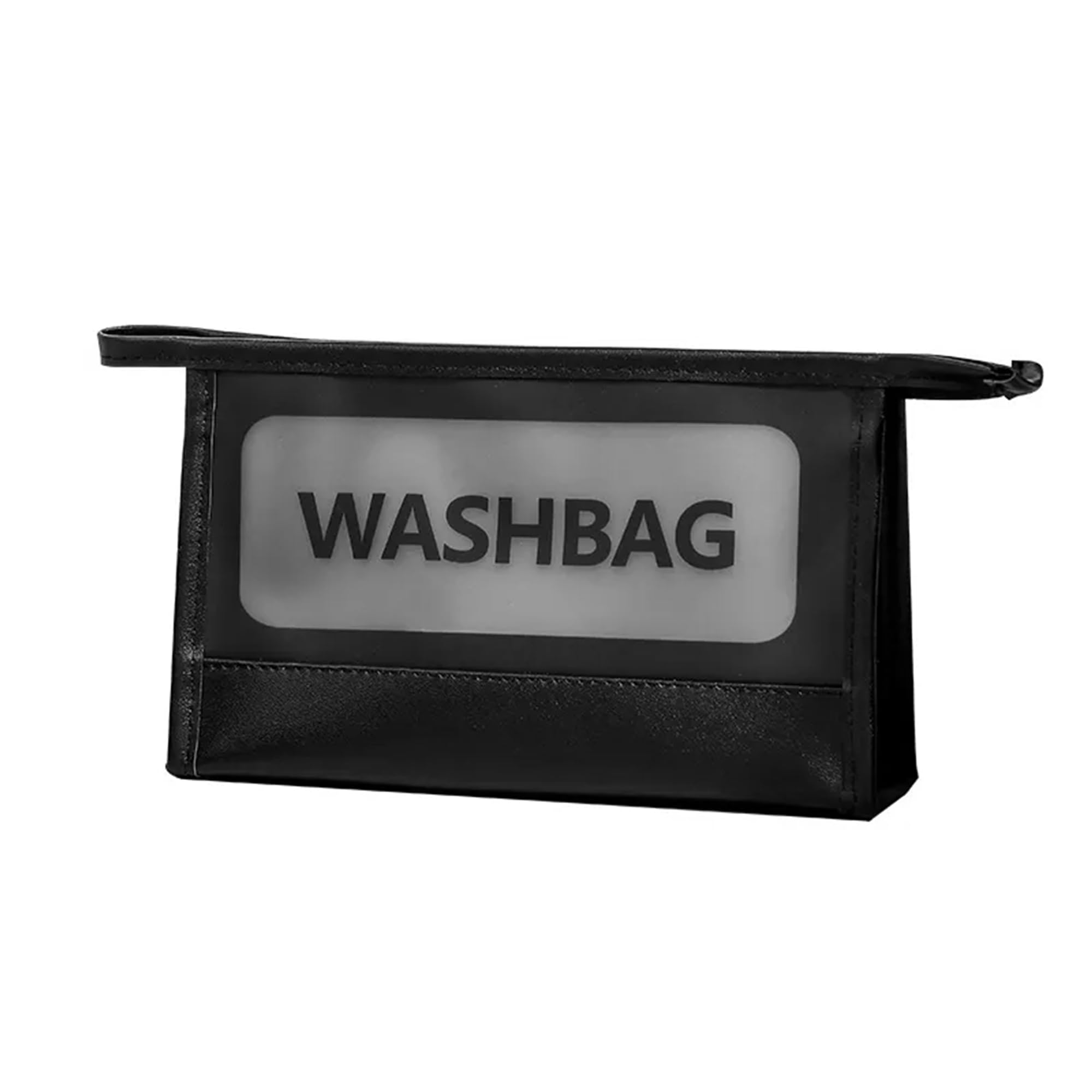 INKMILAN Travel Makeup Bag, Cosmetic Bag Make Up Organizer Case, Wide-Open Pouch for Women Purse for Toiletries Accessories Brushes (Black)