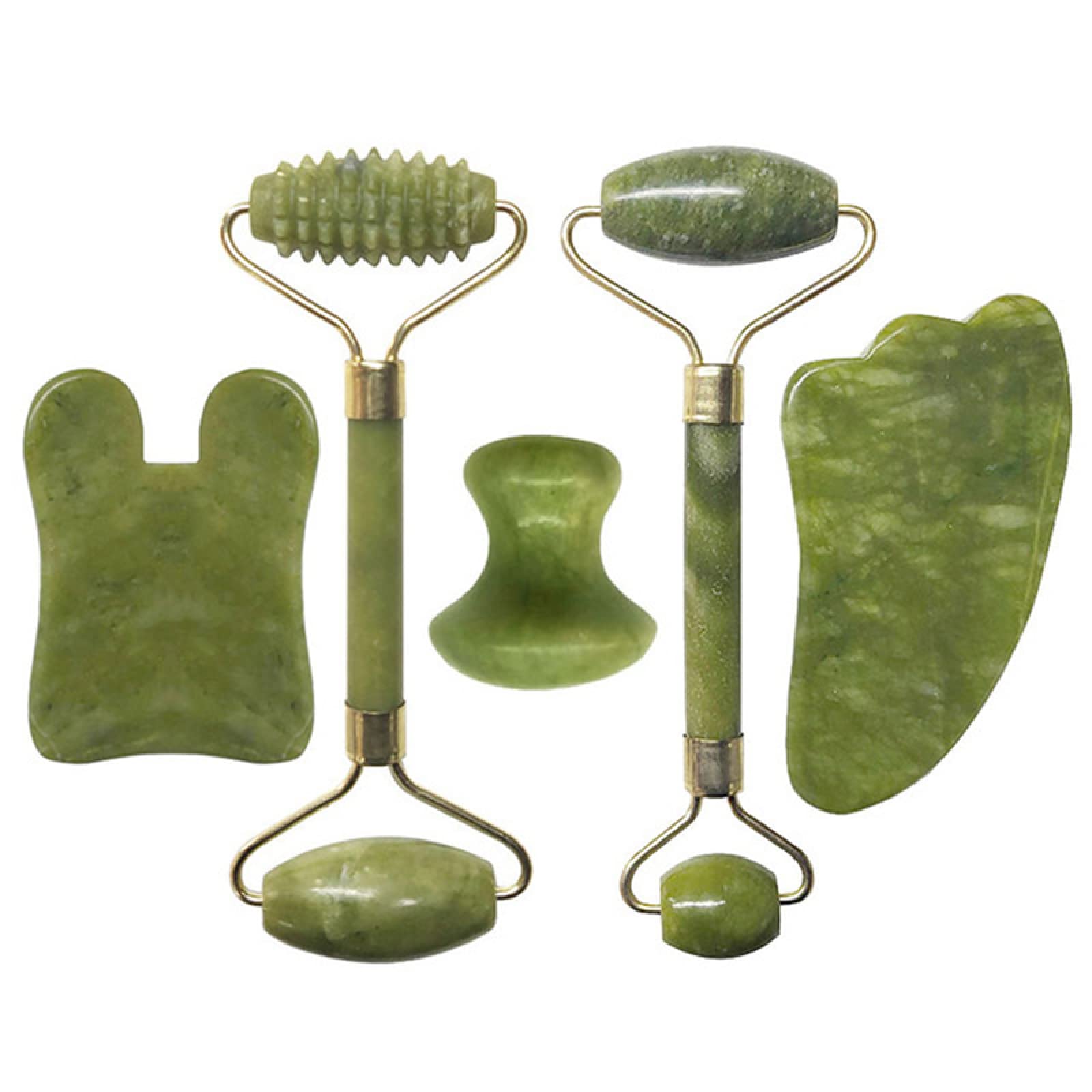Rouleau de massage pour le visage Gua Sha Board double tête en pierre de jade rouleau gouache type 02