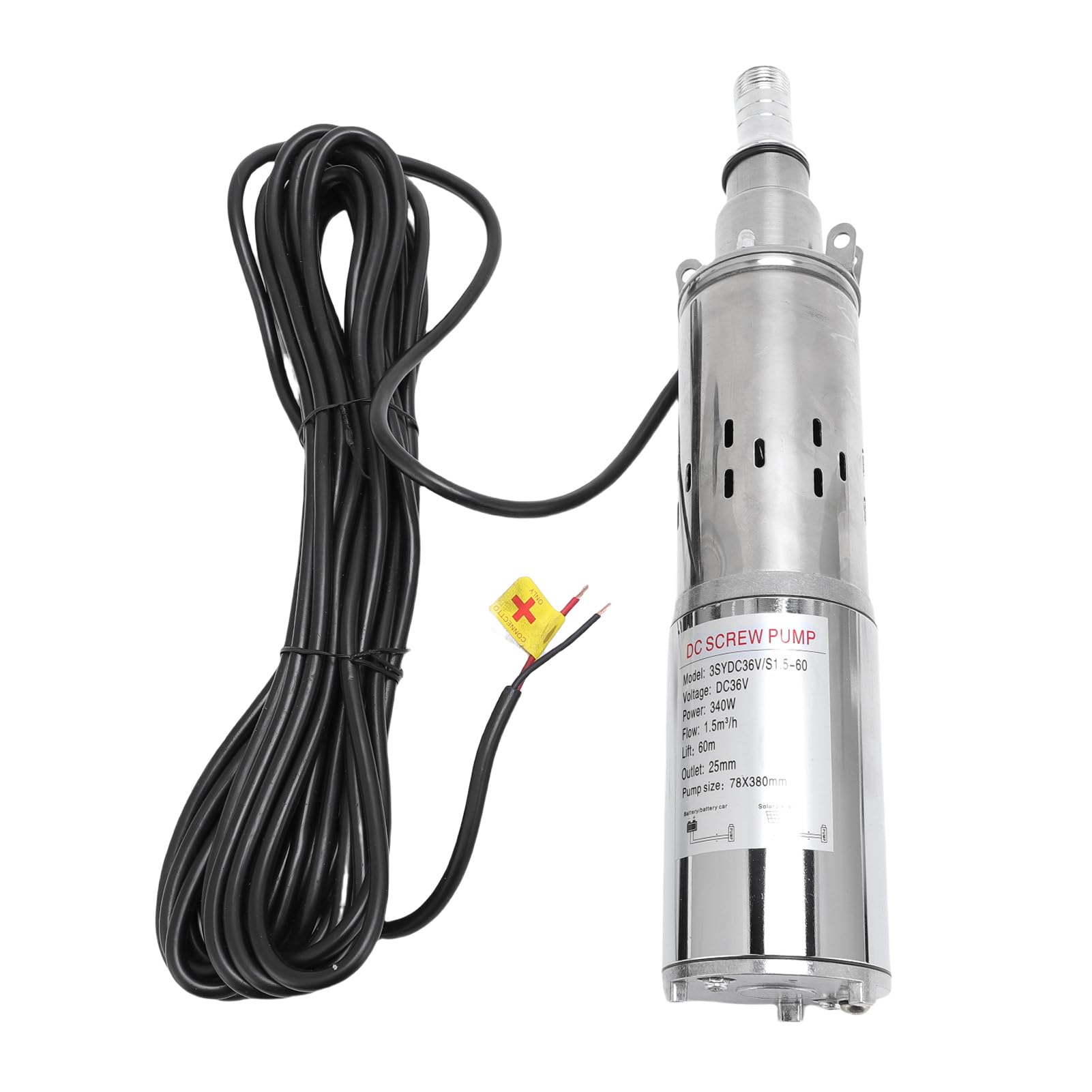 YWBL-WH Bomba Solar para Pozo Profundo, Bomba de Agua Sumergible de Acero Inoxidable de Alto Rendimiento, Suministro de Agua Eficiente y Diseño Duradero para Riego Agrícola