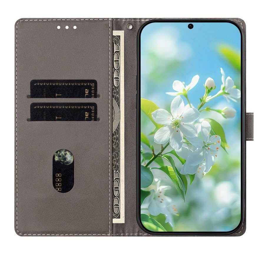 Generic etui kompatybilne z Samsung Galaxy S24 (kolor: lawenda) malowany portfel skórzany futerał na telefon magnetyczne etui z klapką