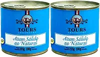 Atum Sólido em lata - Ao Natural (Água) Tours Conservas - 2 Unidades de 255g Cada