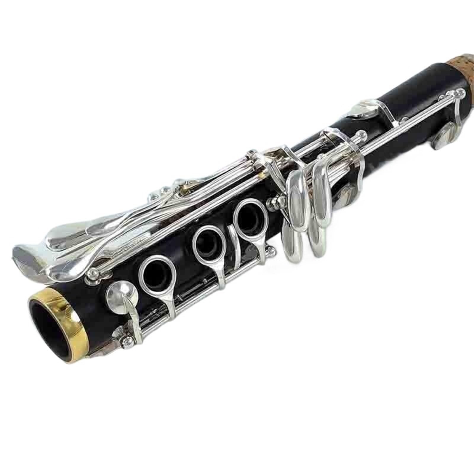 Professionelle Klarinette Klarinette Bb Holz Ebenholz Versilbert 18 Tasten Professionelles Musikinstrument Anfänger