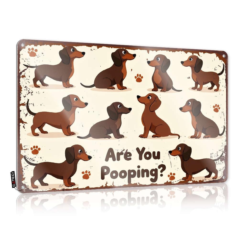 Sujd Colour Dachshund Dog Cartoon Illustration. Scandinavian Poster | Decore Vintage Style Gift For Doctor Mountain Decoration Easy Hang(30X40cm)