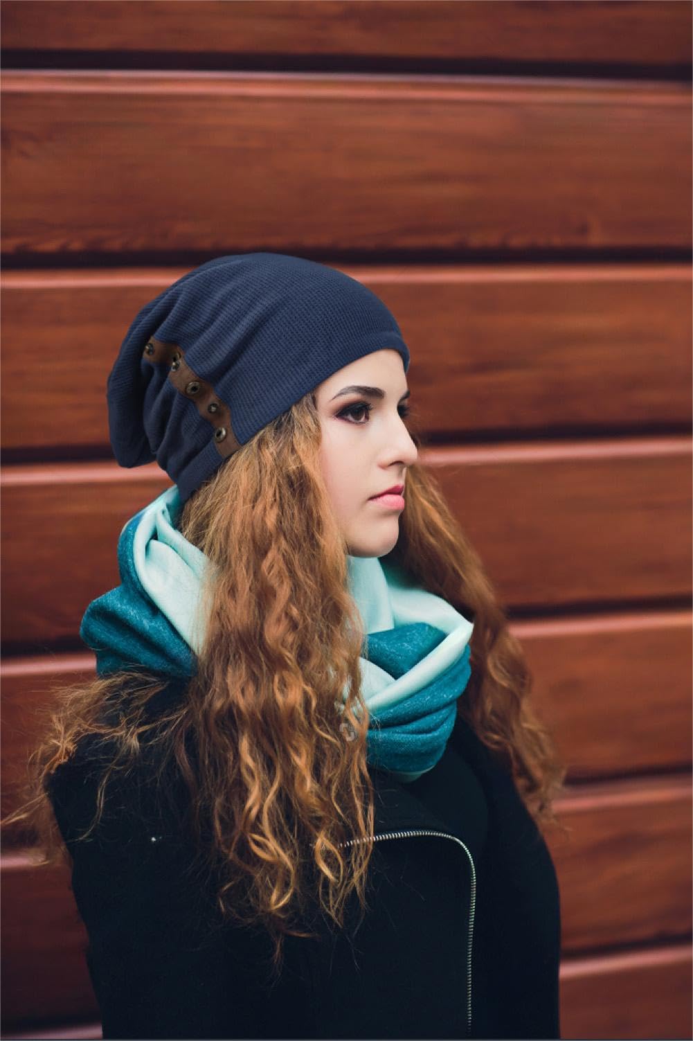 Gorro de punto holgado para invierno, cálido y suave para clima frío
