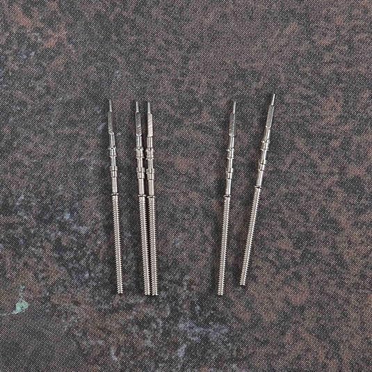 6Pcs Silver Movement Watch Steel Stem Crown Kit Watch of Parts for NH35 NH36 NH38 NH39 Movement Watches Stem Spare Parts Kits Watches Accessories and Repair Tools