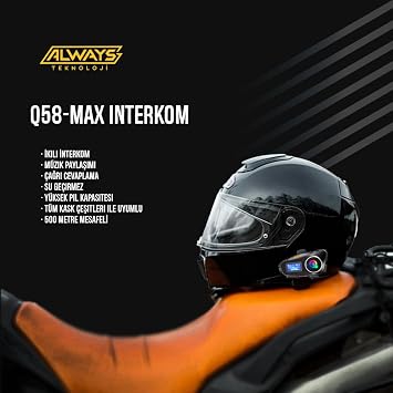 2PCS Q58 Max 500m Radio Distance Motorcycle Helmet Intercom Dual Driver Communication Mp3 FM Radio