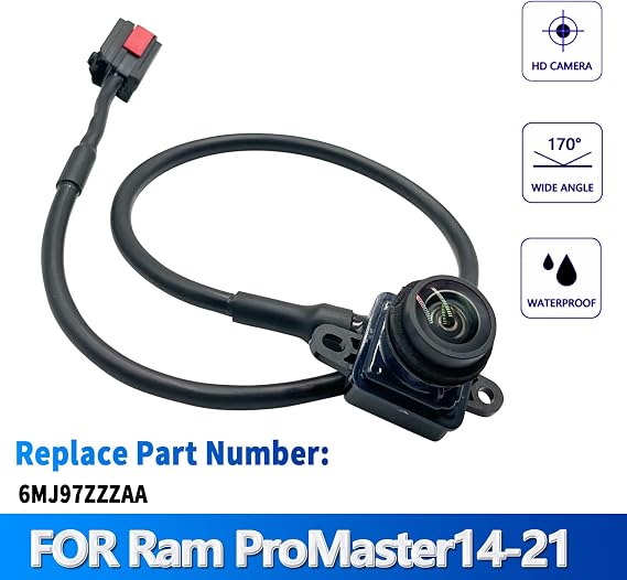 Rear View Back Up Camera Compatible with 2014-2020 Ram ProMaster 1500 2500 3500 Reverse Park Assist Backup Camera Replaces 6MJ97ZZZAA 68288201AA 6MJ97TZZAA