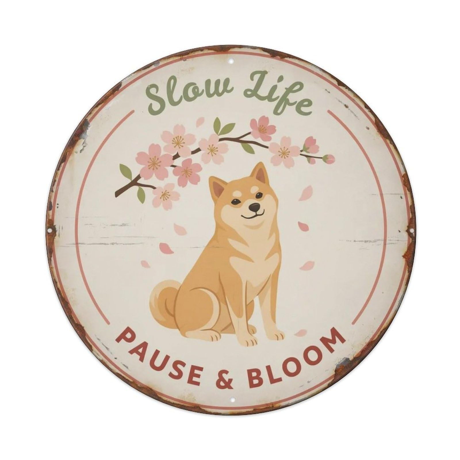 Slow Life Showa Japanese Metal Tin Sign Plaque