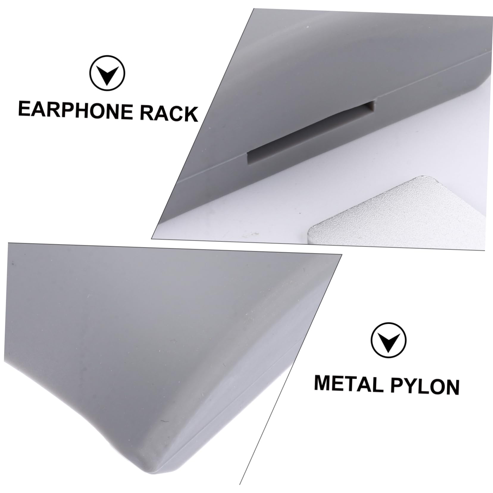 Uonlytech 3pièces Support De Casque Écouteurs Hanger avec Sticker Adhésif Support Pratique Silicone pour Pc Gaming Et Bureau