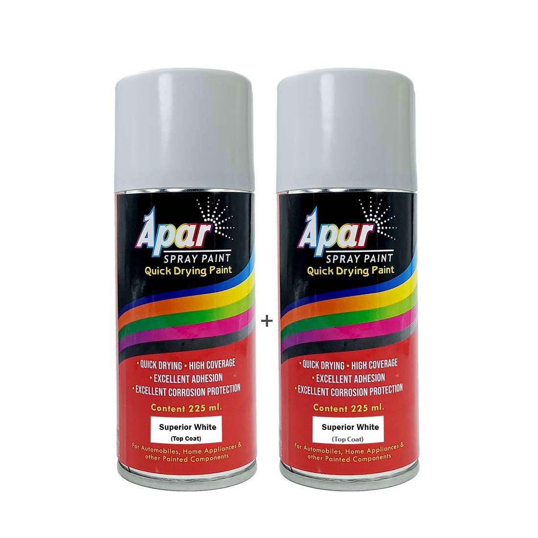 APAR Automotive Spray Paint Superior White (RC Colour Name) Compatible for Maruti Cars -225 ml (Pack of 2-Pcs) (B09B7YQXKD) Amazon Price History, Amazon Price Tracker