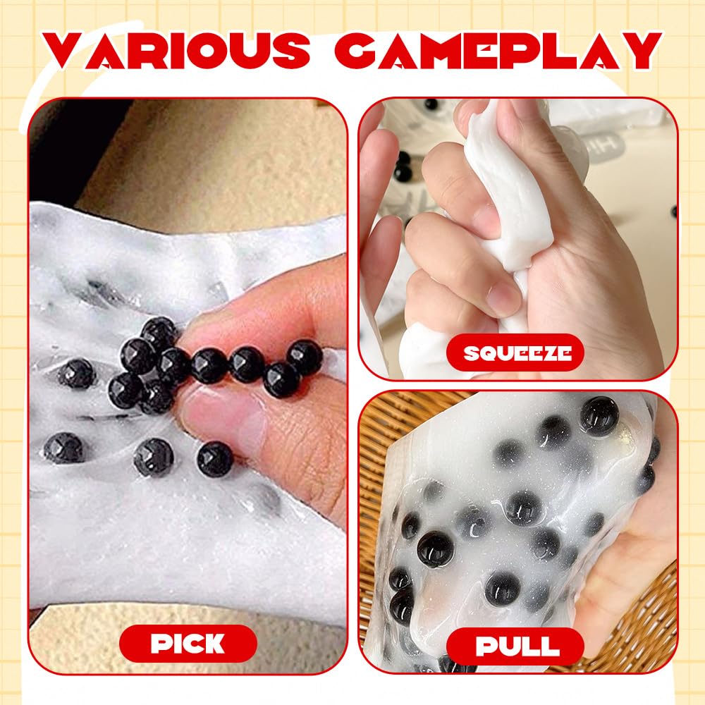 2 Pieces Pimple Popping Toy Square Skin Picking Fidget Toys Sensory Picky Pad for Stress Relief Soft TPR Material Pimple Popper Toy Squeeze Fidget Toys Novelty Stress Toys for Adults Kids - Image 3