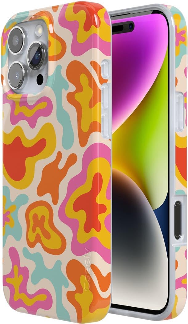Casely iPhone 16 Pro Max Case | Tropical Color Splash | Abstract Retro | Compatible with MagSafe | Classic Ultra Slim Design - Image 3