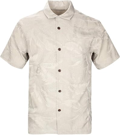 Mens Hawaiian Shirts Silk Botton Down Short Sleeve Shirts Tropical Casual Beach Shirt Camp Shirts