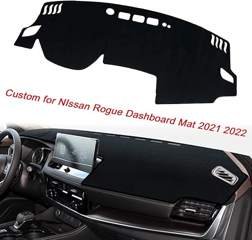 Miniatura 4 de Cubierta del tapete para salpicadero, consola central interior personalizada compatible con Nissan Rogue S SV SL SUV 2021 2022 accesorios de tablero