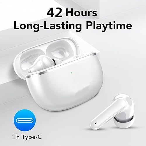 Miniatura 2 de Auriculares inalámbricos Bluetooth, auriculares de reproducción de 42 horas con micrófono, funda de carga, IPX7 impermeable, graves profundos,