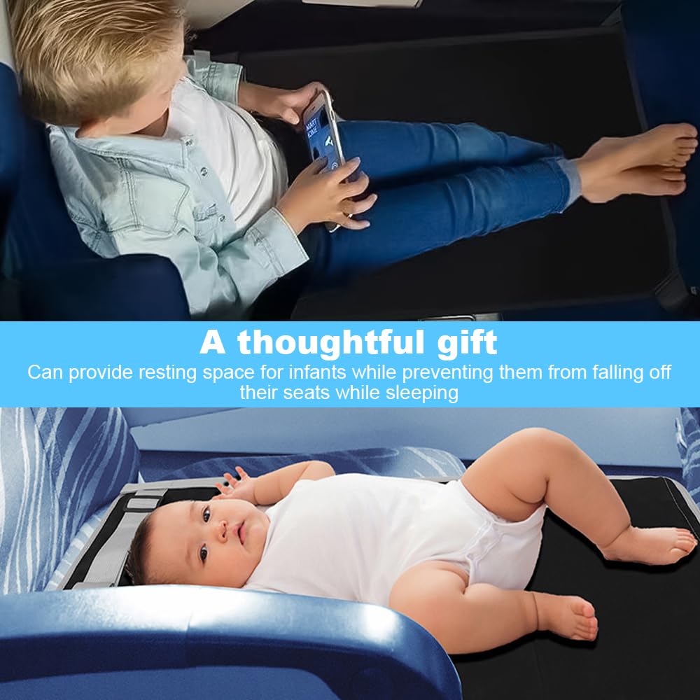 Foreverup Lit d'avion pour tout-petit, extension de siège d'avion pour tout-petits, lit d'avion portable pour enfants, hamac à pied d'avion pour tout-petits, enfants, bébés, essentiels de voyage pour