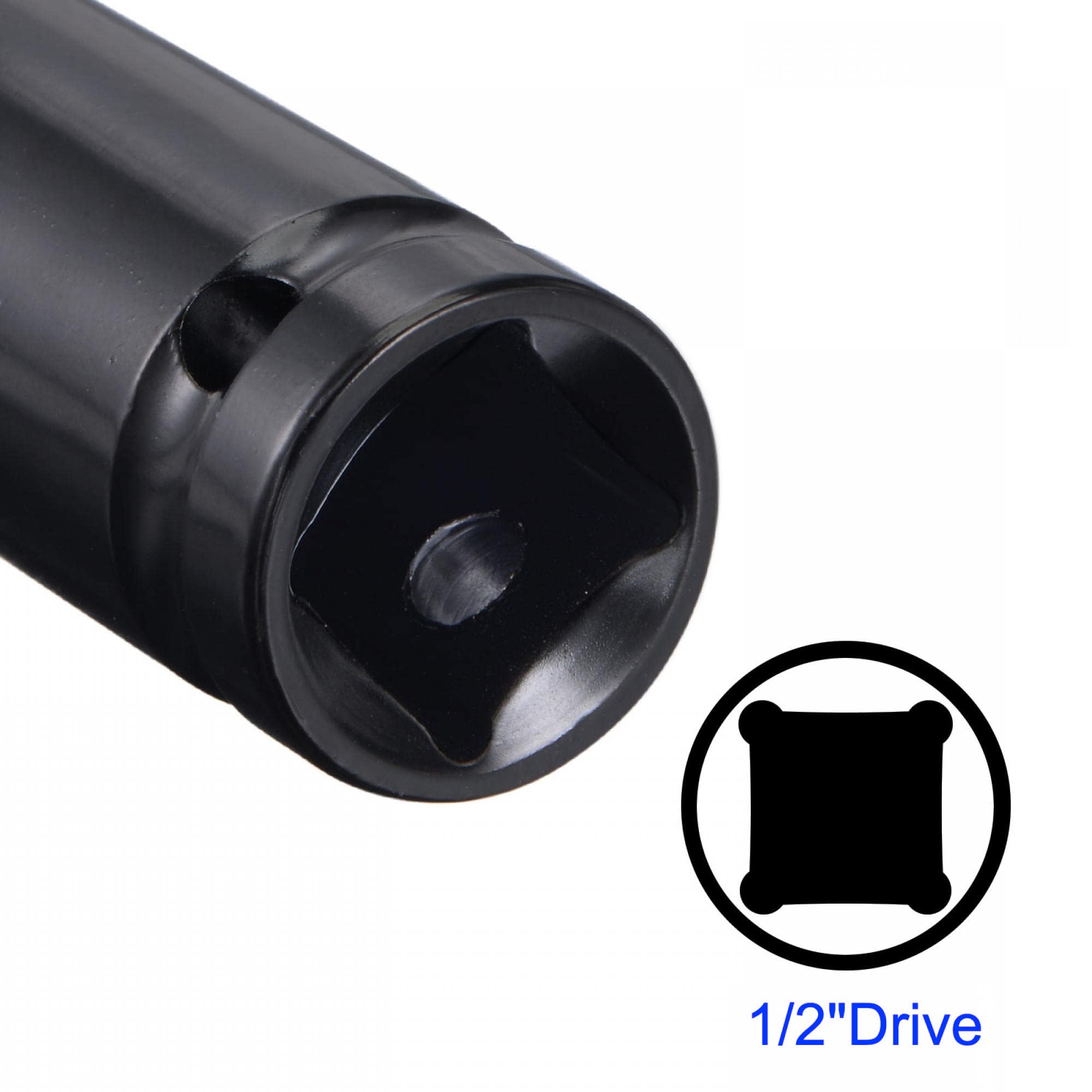 MACHSWON 1/2 Inch Drive - 21mm Deep Impact Socket with 6 Point Design, Heat-Treated Cr-V Steel 200mm Length, Metric Sizes - Image 4