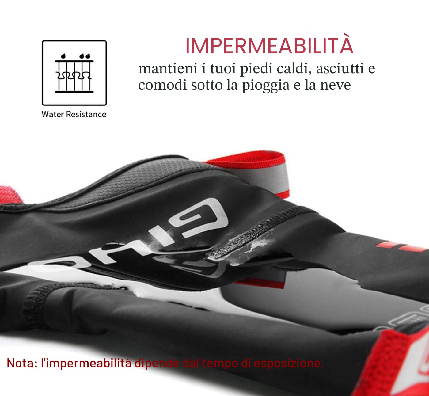 Copriscarpe Ciclismo Invernale Termico Impermeabile Copriscarpa Antivento Scarpe Protettore Caldo per Il MTB Bici da Strada
