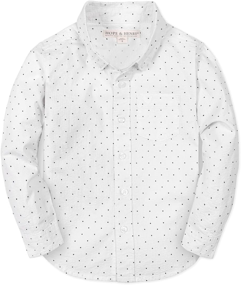 Seersucker Shirt in Organic Cotton by Hope & Henry Boy