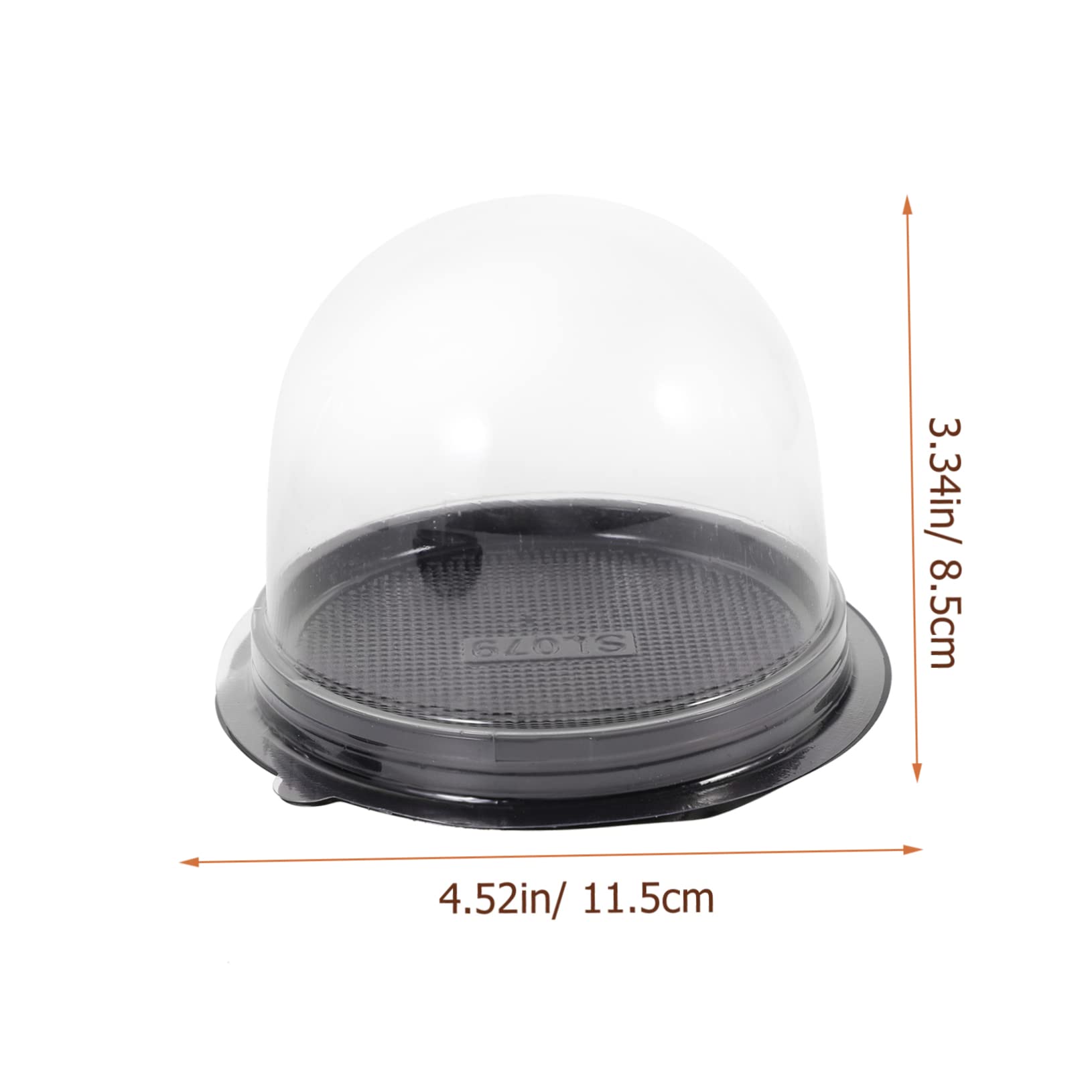 MUCKLILY 50 Sets Clear Cake Box with Lid Small Round Cake Carrier for Birthday and Party Transparent for Easy Viewing for Bakeries and Outdoor Events