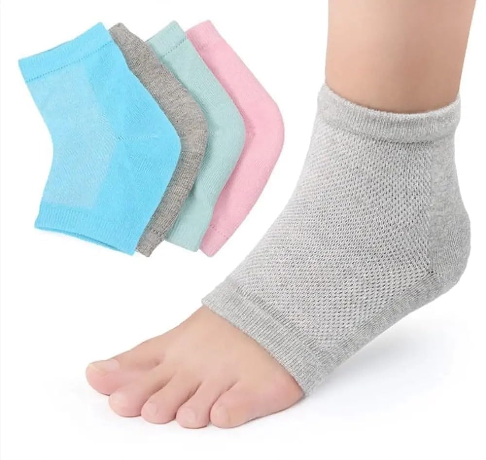 Cotton Half Heel Socks for Men & Women – Blue Gel Padded Socks, Cushioned Heel Support, Anti-Slip, Breathable Foot Care Socks for Cracked Heels, Comfort Gel & Moisturizing Invisible Half Socks-picture-56