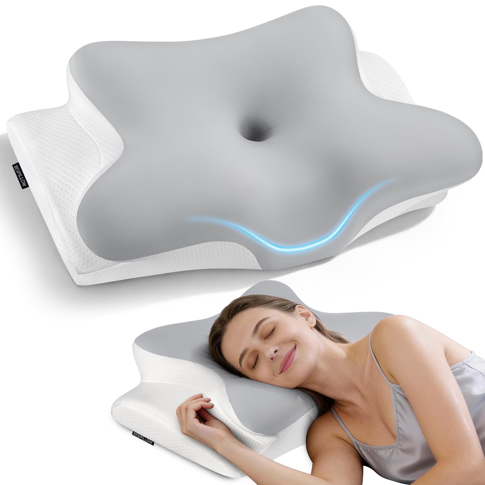 Bespillow Cervical Neck Pillow for Pain Relief