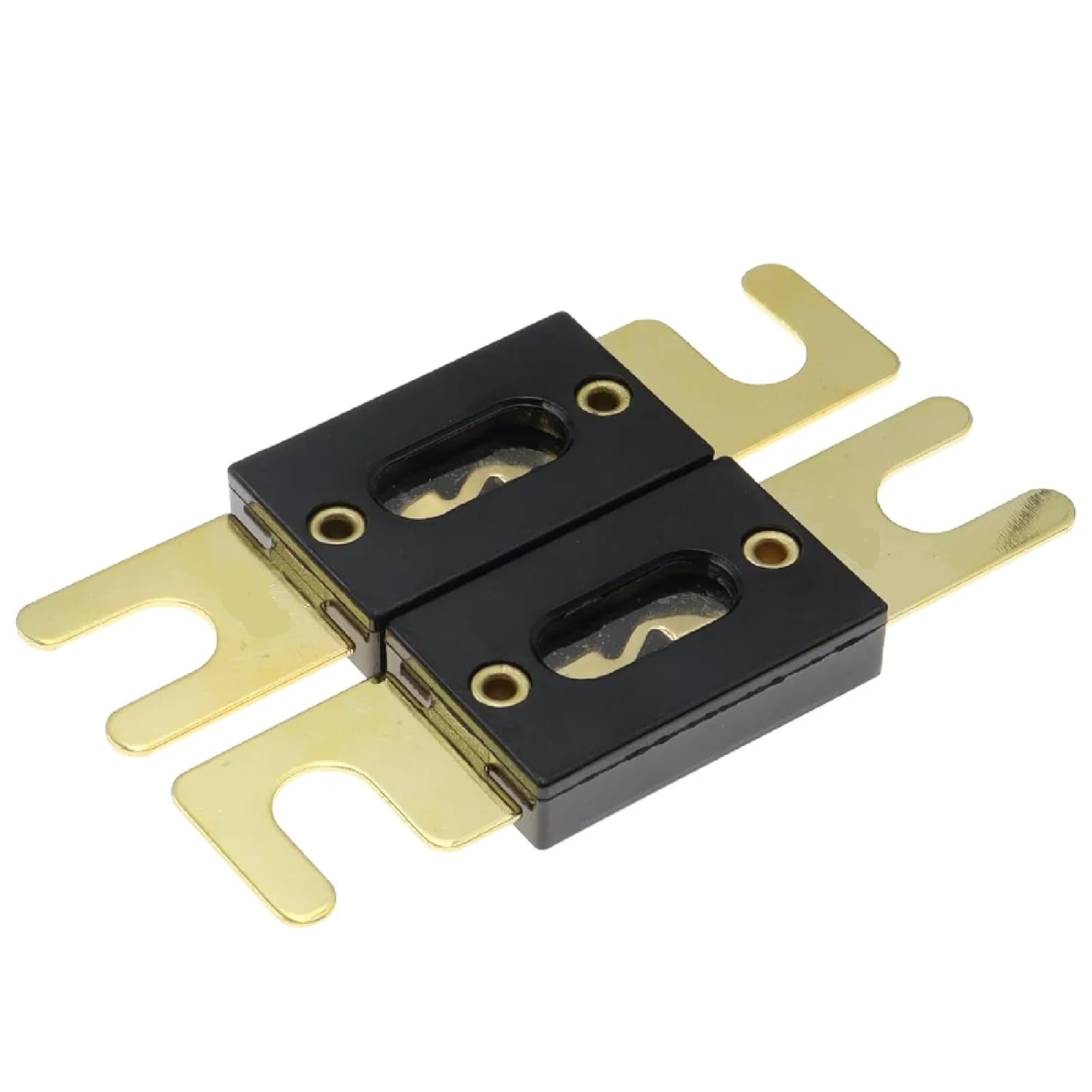 High Current Automotive Bolt-on Blade Fuse, 30A-500A Range, Gold-Plated Terminals, Black Housing (250A)