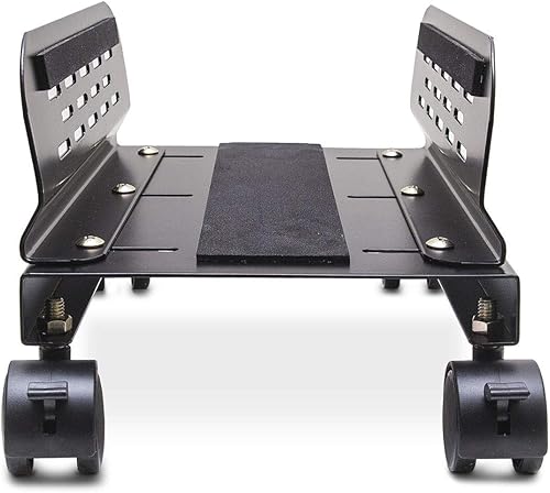 Miniatura 5 de Soporte para computadora Syba de acero para gabinete ATX con ancho ajustable y 4 ruedas Caster