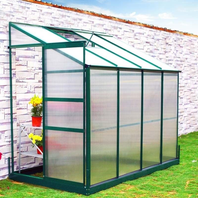 Steiner Shopping Anlehngewächshaus Paprika 02, Abmessungen: 245 x 124 x 221 cm (L x B x H), Farbe: Grün