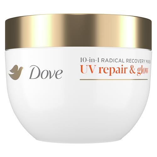 Dove Radical Recovery 10-in-1 Hair Mask 1ct UV Repair & Glow Deep recovery from 99% of UV hair damage with Melting Lumi-Beads 9.2 oz