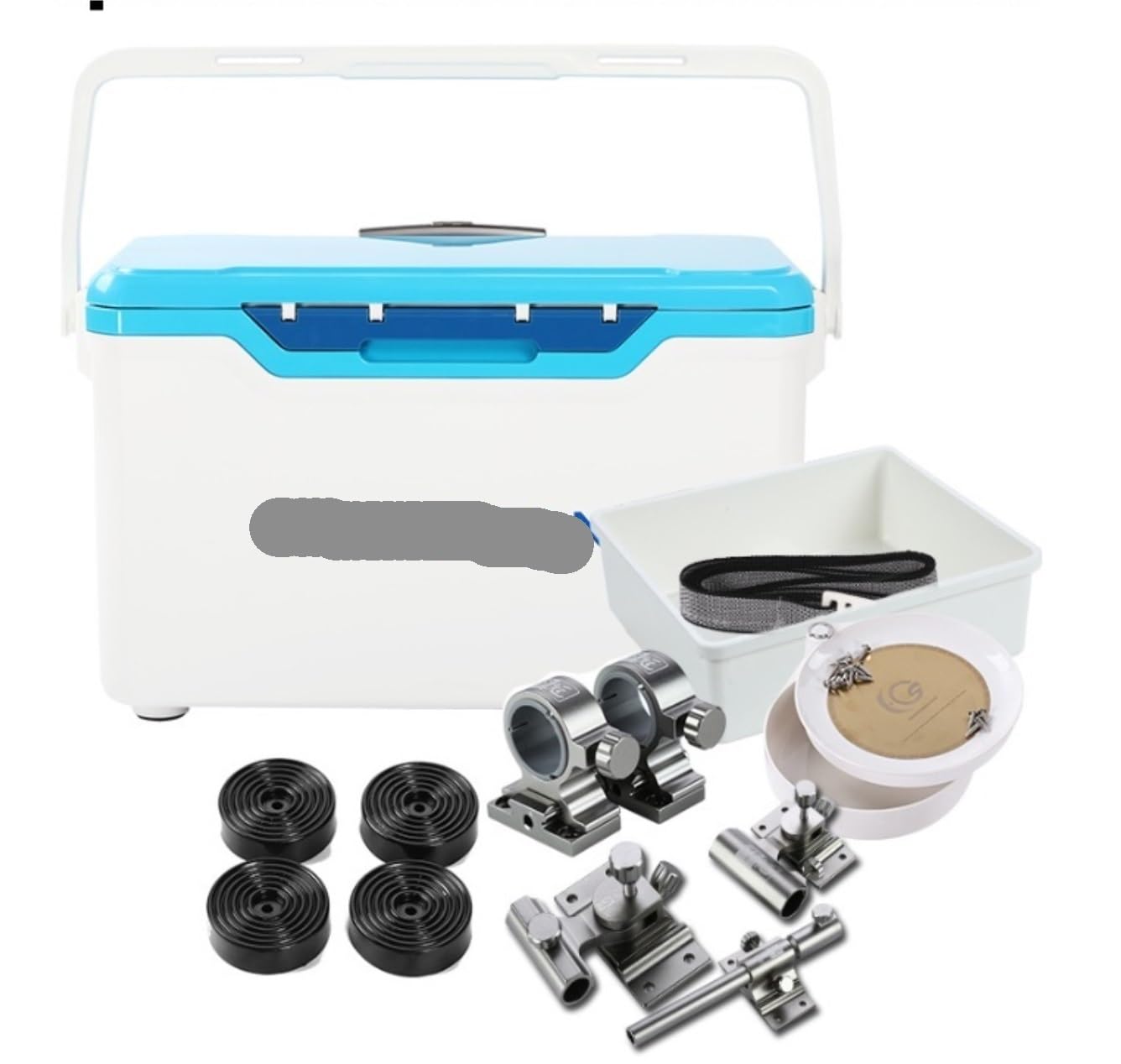 Fishing Walizka Skrzynka Wędkarska Skrzynia Na Sprzęt Wędkarski 32L Izolowana Do Przechowywania, Chłodnicza Z Kółkami Jezdnymi Tackle Box(Blue)