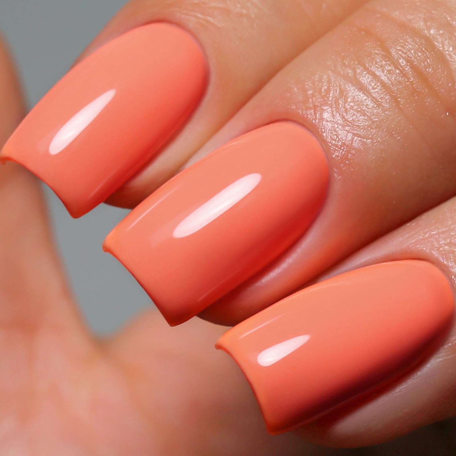Ozzeal Gel Polish - 0.5 Fl Oz Bright Coral Orange UV LED Soak off Nail Polish for Spring Summer Manicure Salon DIY Art — view 29