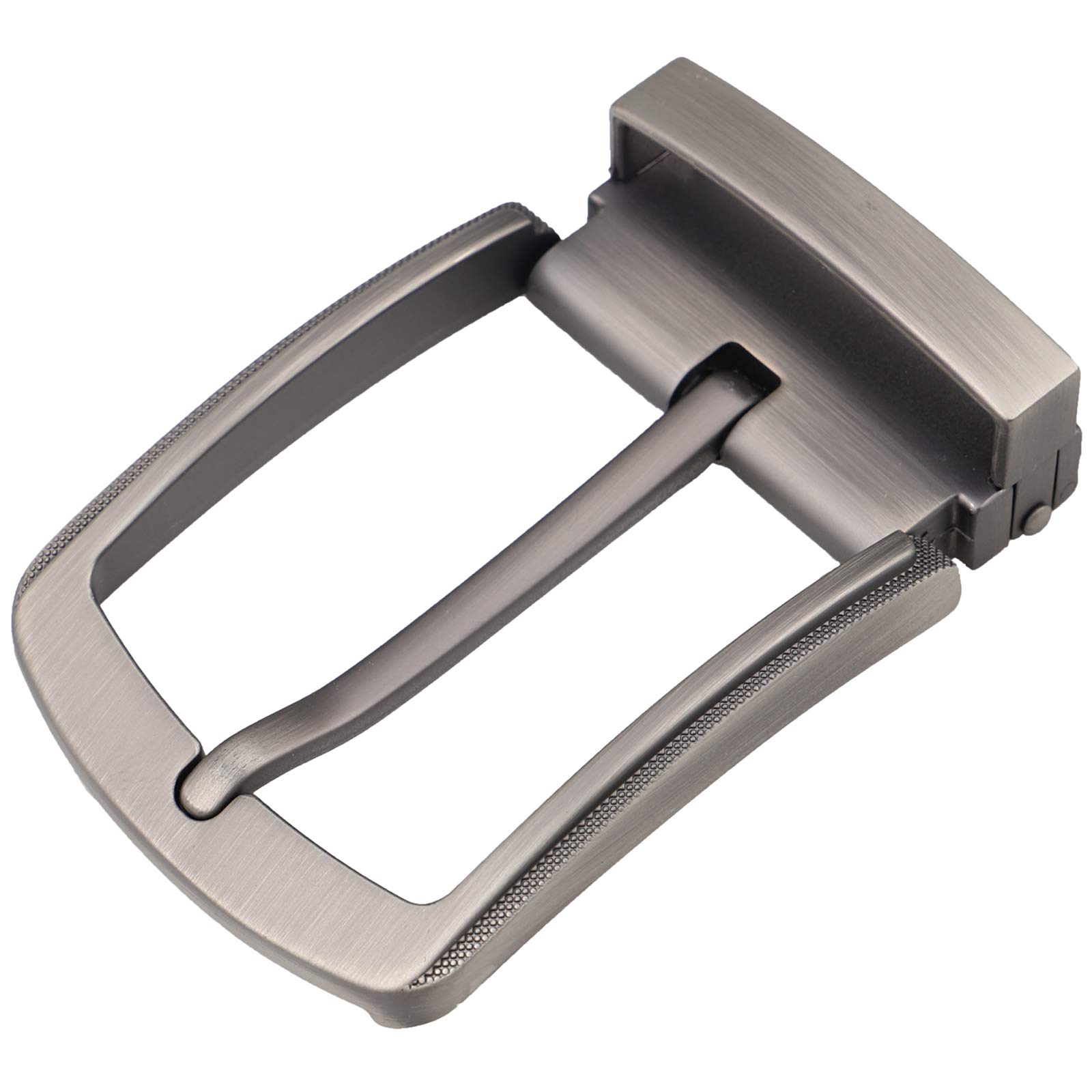 McFanBe 1.5 Inches (38-40 mm) Belt Buckle Single Prong Square Replacement Buckle for Men Women Belt (Grey20)