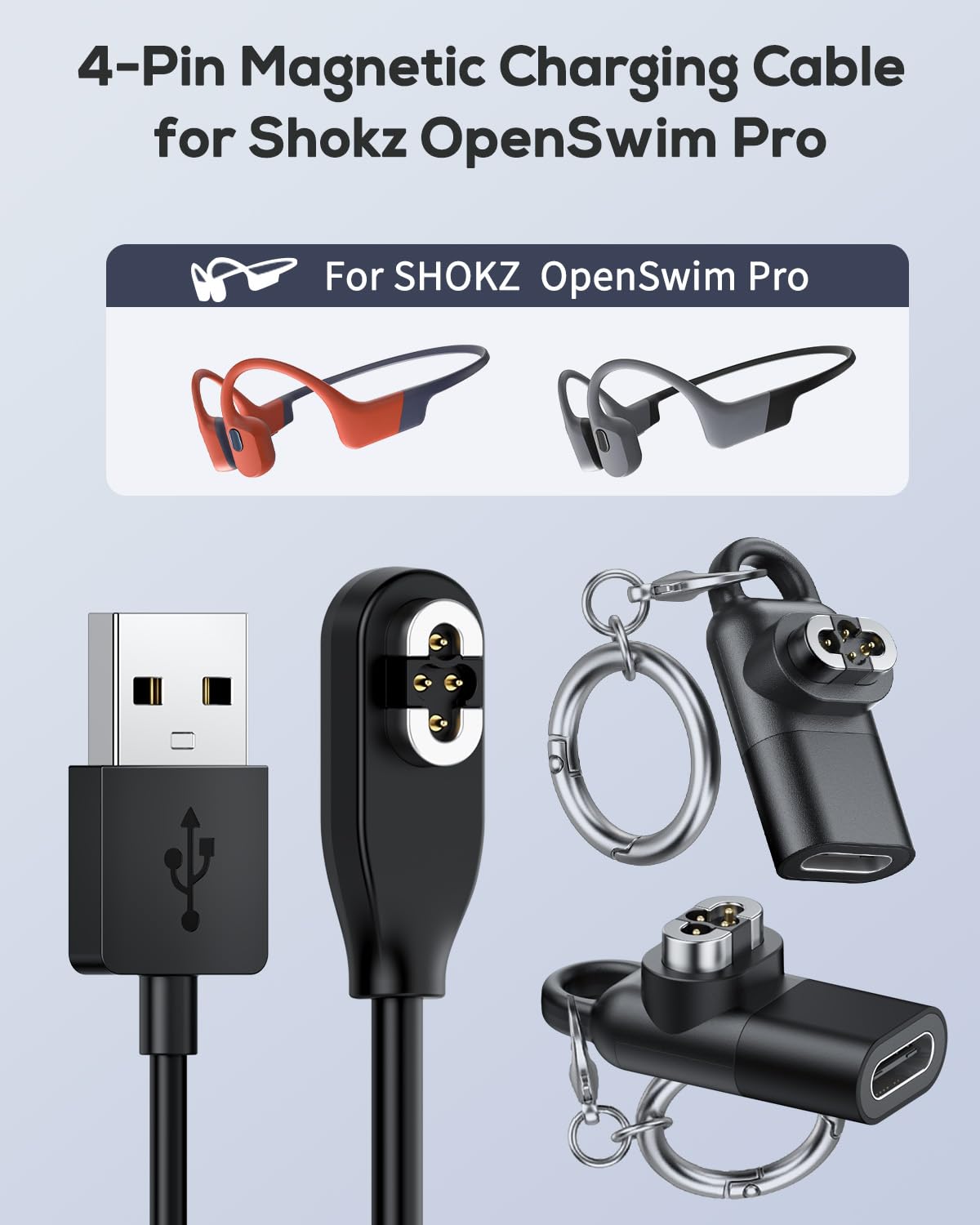 Câble Chargeur Magnétique Rapide Pour SHOKZ OpenSwim Pro S710 Avec