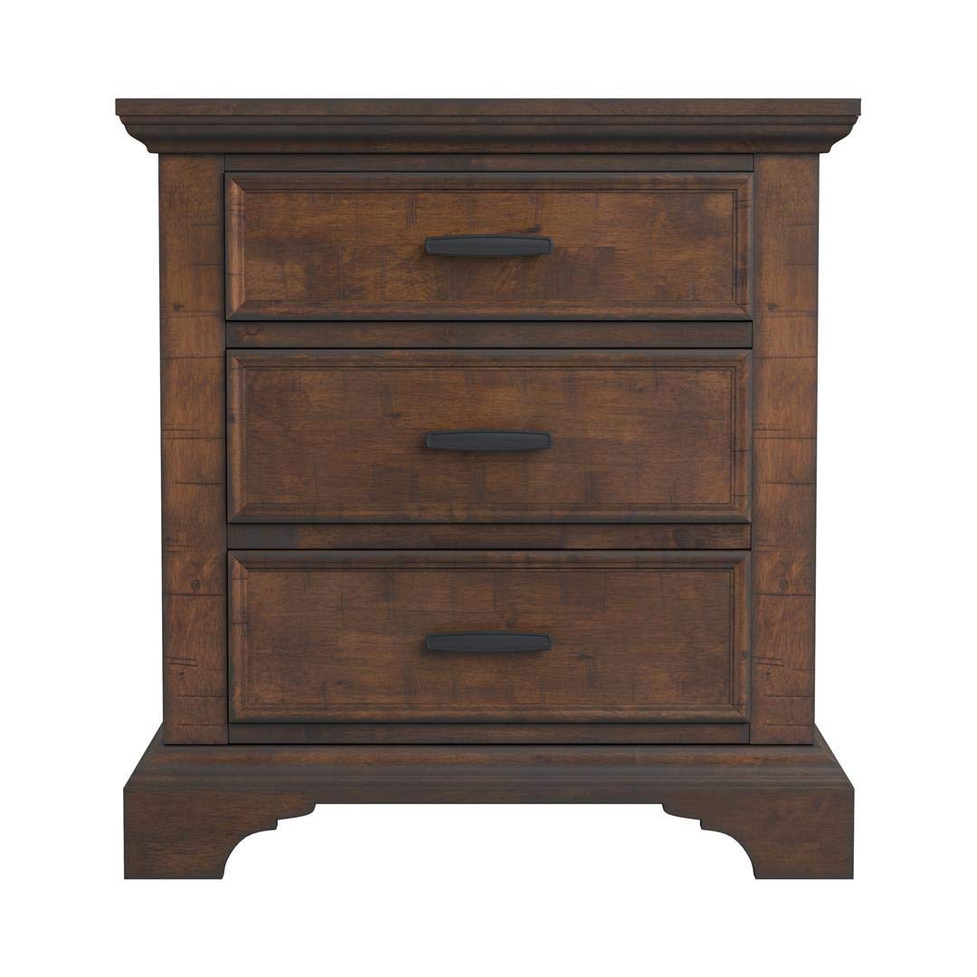 Coaster Home Furnishings Elk Grove Nightstand with Wire Cord Vintage Bourbon