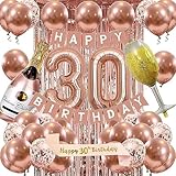 30th Birthday Decorations for Women, Rose Gold 30 Birthday Party Decoration for Her, 30th Happy Birthday Banner Kits Rosegold Balloons Decoration for Girls Women 30th Birthday Party Supplies