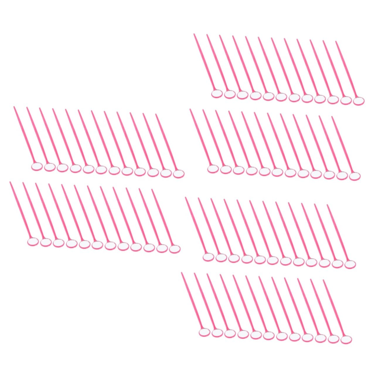 ULTECHNOVO 72pezzi Specchietti Dentali Usa Pratici Per Ispezione Orale Per Professionisti e Personale Colore Rosa