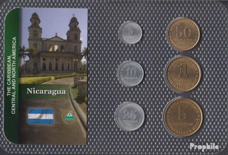 Monedas Prophila Nicaragua 1987 de 5 centavos hasta 5 córdobas sin circular