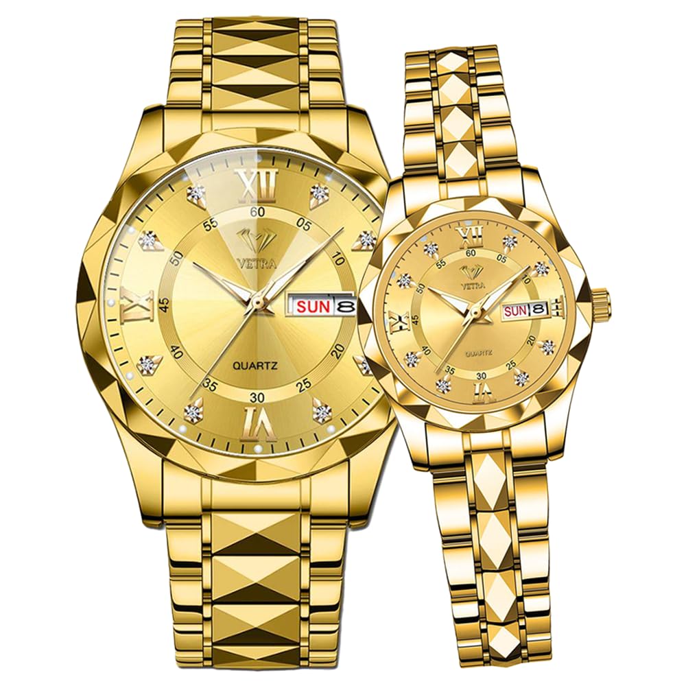 Vetra Armbanduhren für Paare für Sie und Ihn, Geschenke für Liebhaber, 2 Stück
