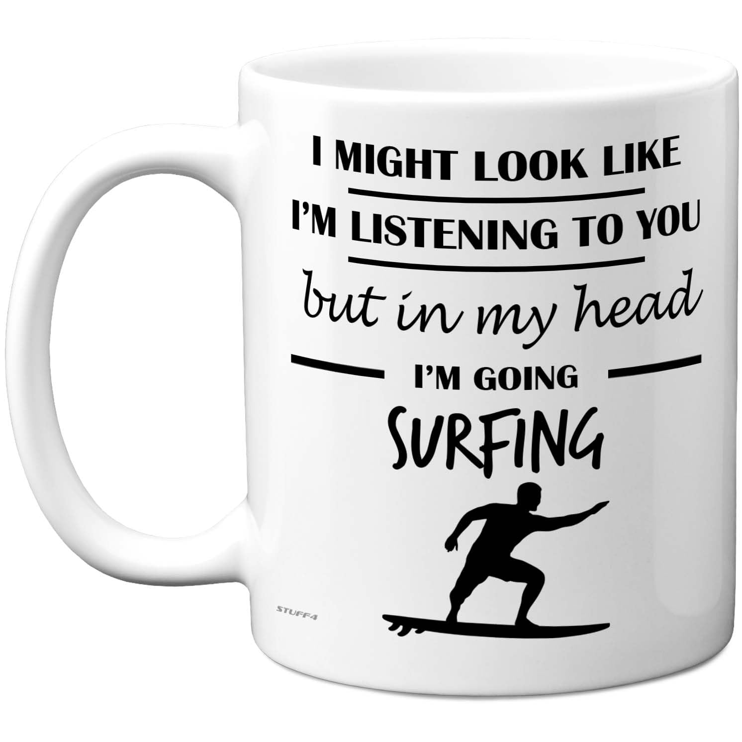 Stuff4 Surfing Gifts, in My Head Mug, Funny Gift for Surfing Lover Men Women