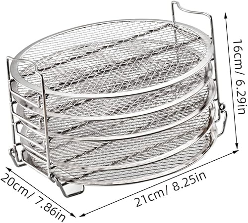 Miniatura 2 de Cabilock 1 Unidades 5 Pot Pot Rack 304 Accesorios de acero inoxidable Soporte foodi deshidratador rack freidora eléctrica barbacoa parrilla de acero