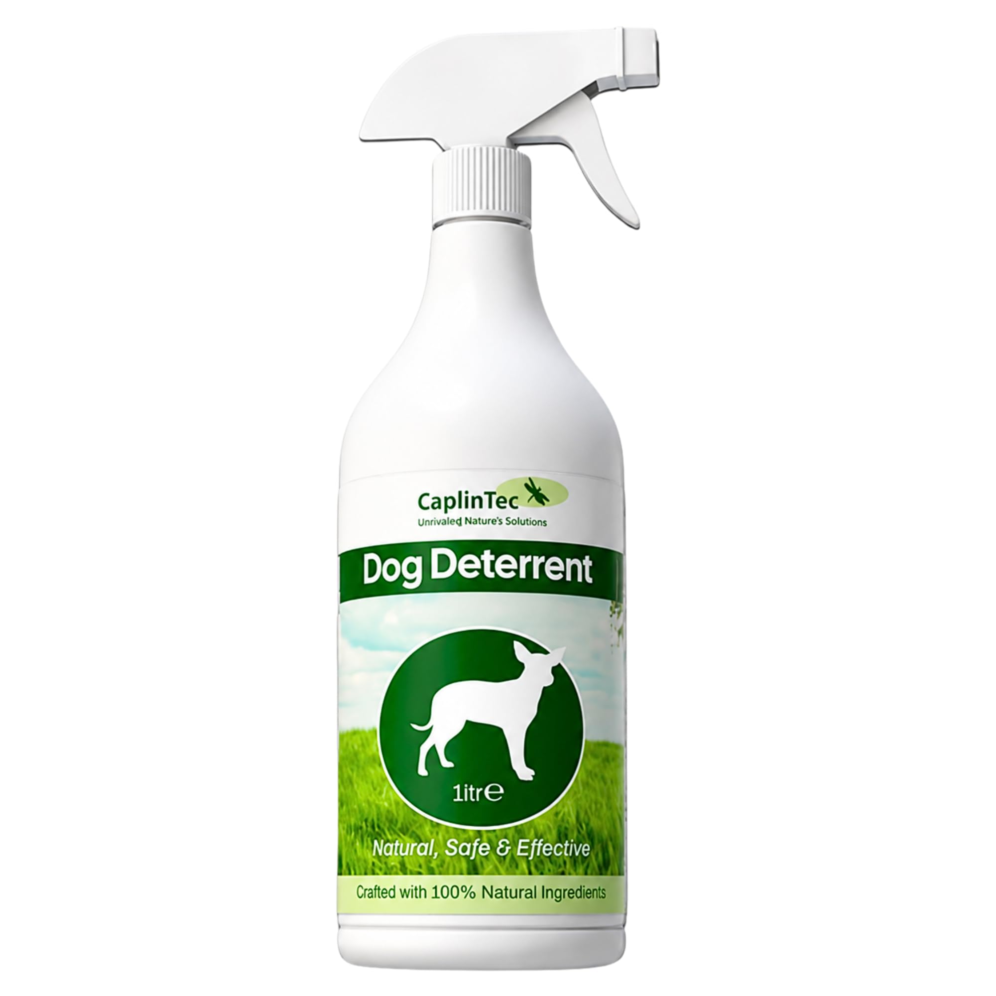 CaplinTec Dog Repellent Outdoor Spray – Natural Scent-Based Urine Control | Stop Dogs Weeing Up Pots | Safe Puppy Deterrent for Garden | Anti - Pee Marking, Pet & Child Safe – 1 Litre