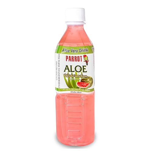 Miniatura 10 de Parrot Bebida de aloe vera con sabor a pulpa y granada, aloe masticable añadido, bebida dulce y refrescante de Jucie de 16.9 onzas líquidas (paquete