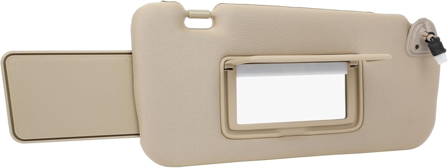 Right Passenger Side Automotive Car Sun Visor - Compatible with 2009 2010 2011 2012 2013 2014 for Nissan Murano Beige car sun visor replacement OE 8231006-LH with Sunroof