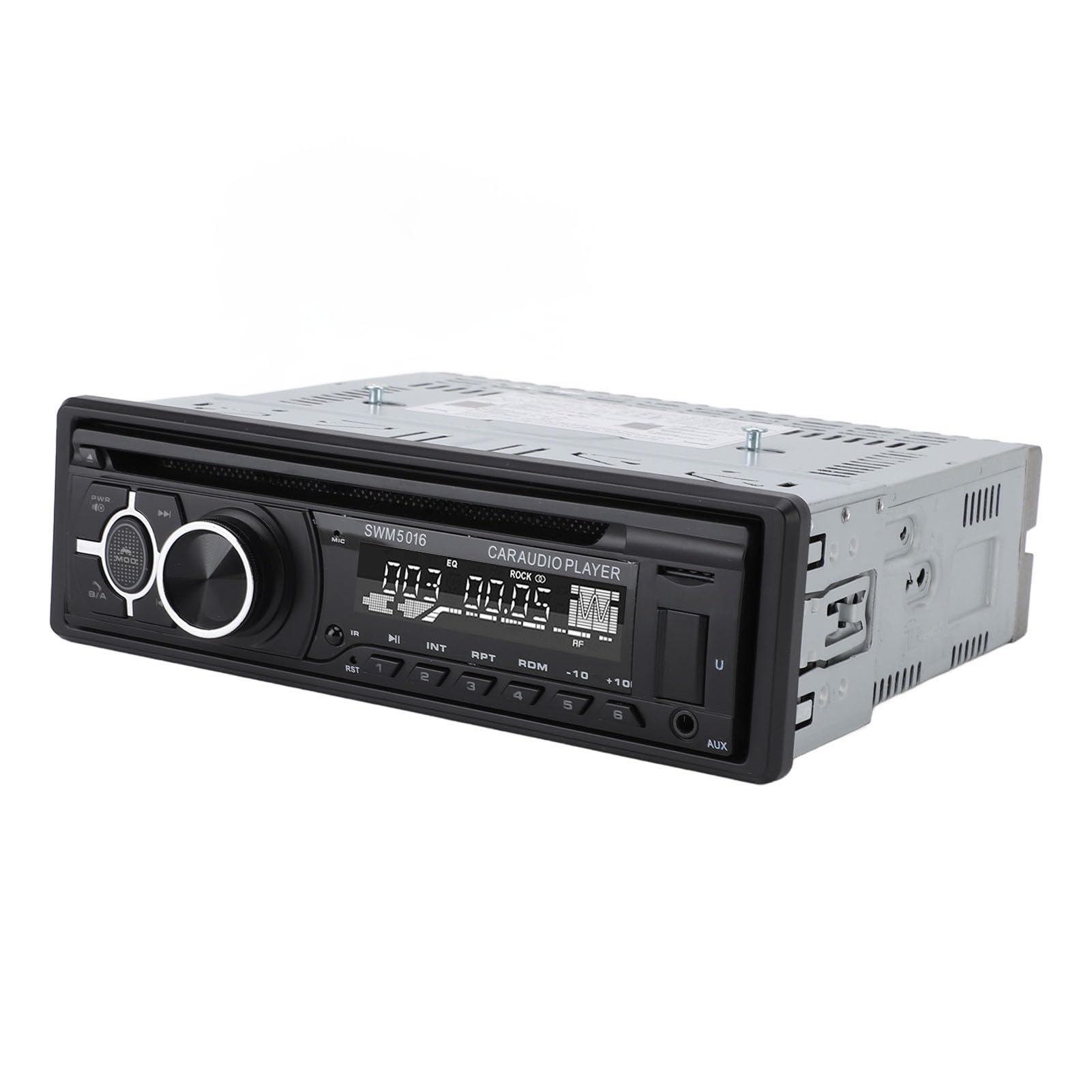 Autoradio, CD DVD Bluetooth USB Lecteur Audio Récepteur AM/FM Radio APP Contrôle MP3 SD AUX, 18 Station Radio Préréglée pour Voitures Camions RV