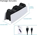 Mcbazel Dual Controller Charging Station for PS5, Fast Charging Dock with LED Indicator, USB Type-C Charging Station for PlayStation 5 Controllers