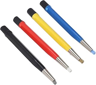 TOPINCN ウォッチ用サビ取りペン4本セット-カスタマイズ可能な長さと硬度-車用/ジュエリー用-ガラスファイバー/スチール/真鍮/ナイロン素材