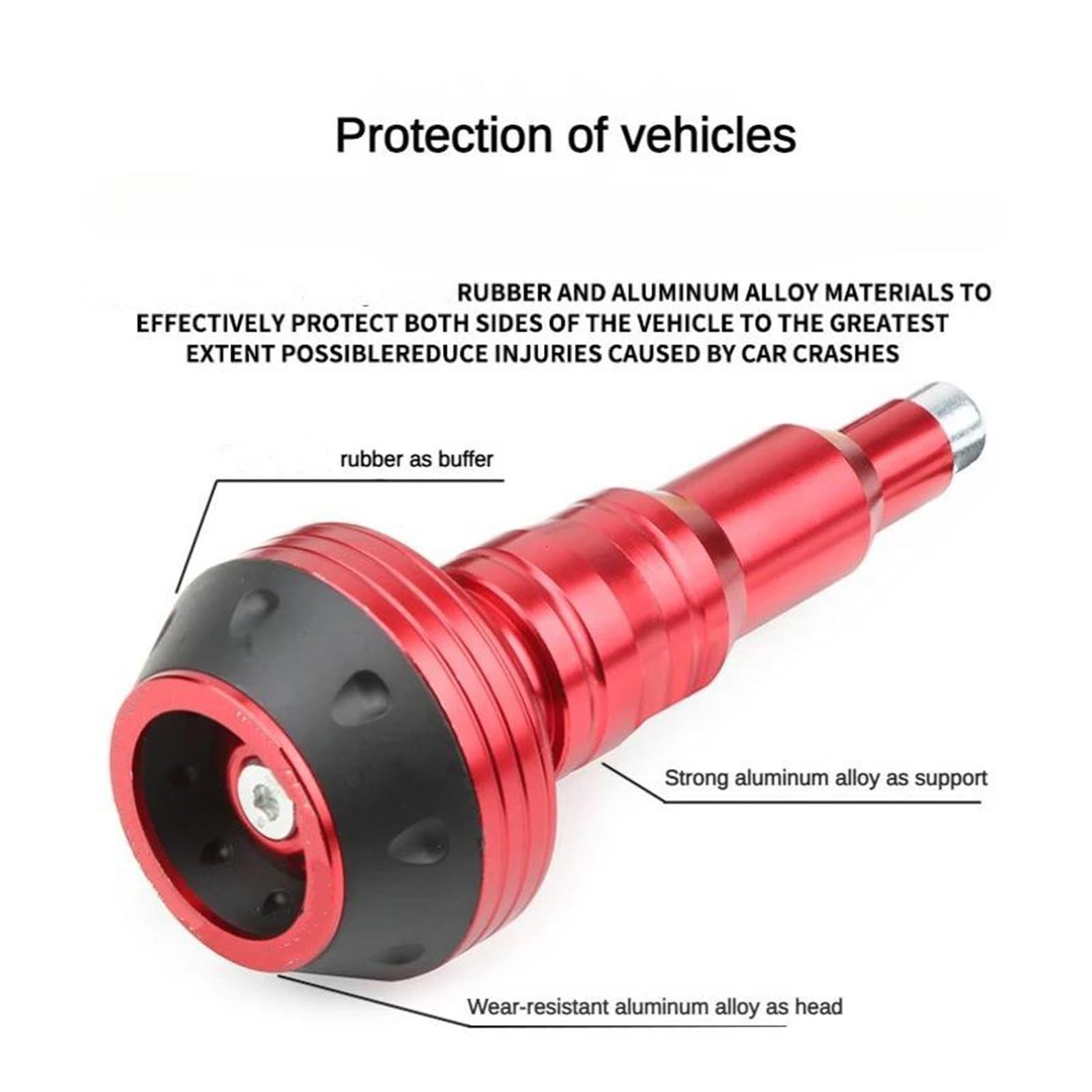 Protezione Anticaduta 1PC Moto per M10 Protector Frame Slider 10mm Universale Moto Telaio Slider Anti Crash Protector Rod Tamponi Paratelaio(Rosso)