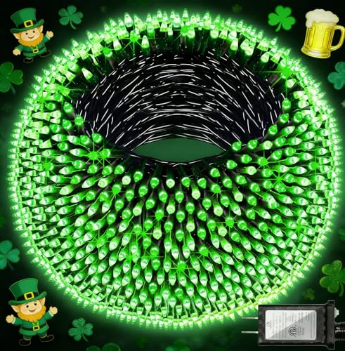 1500 LED 470FT Christmas Lights Outdoor,12 Lighting Modes Christmas String Lights with Timer, Dimmable Plug in Green LED StringLights Waterproof for Yard Tree Wedding Party Holiday Green